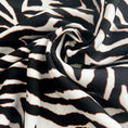 Bild in Galerie-Betrachter laden, Viskose Leinen - Zebra Schwarz/Weiß/Braun (Reststück 1,40m)