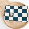Bild in Galerie-Betrachter laden, 90cm Rest! Bio French Terry - Checkerboard Petrol