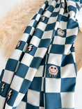 Bild in Galerie-Betrachter laden, 90cm Rest! Bio French Terry - Checkerboard Petrol
