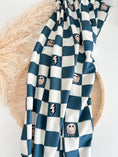 Bild in Galerie-Betrachter laden, 90cm Rest! Bio French Terry - Checkerboard Petrol