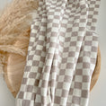 Bild in Galerie-Betrachter laden, 1m Rest! Bio French Terry - Checkerbord Beige Klein