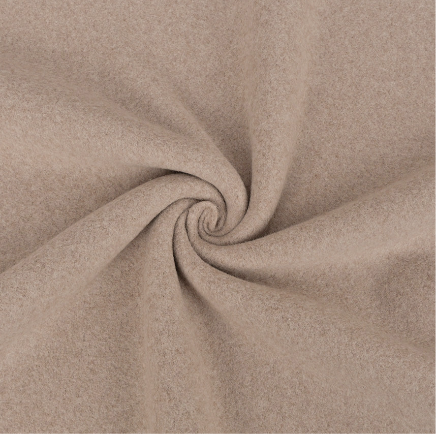 100% Baumwoll Fleece - Beige meliert