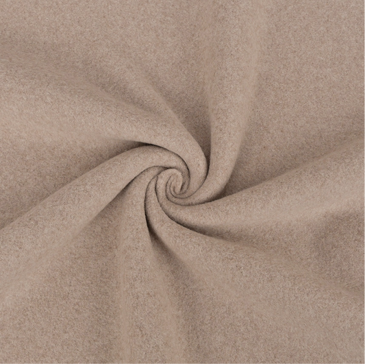 100% Baumwoll Fleece - Beige meliert
