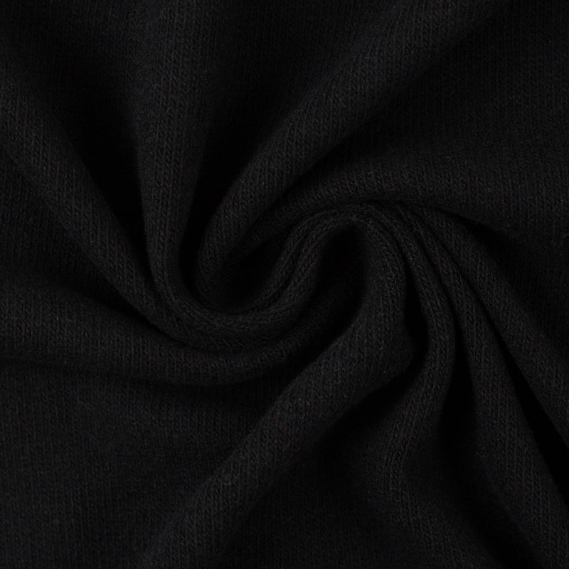 Strickstoff angeraut Schwarz