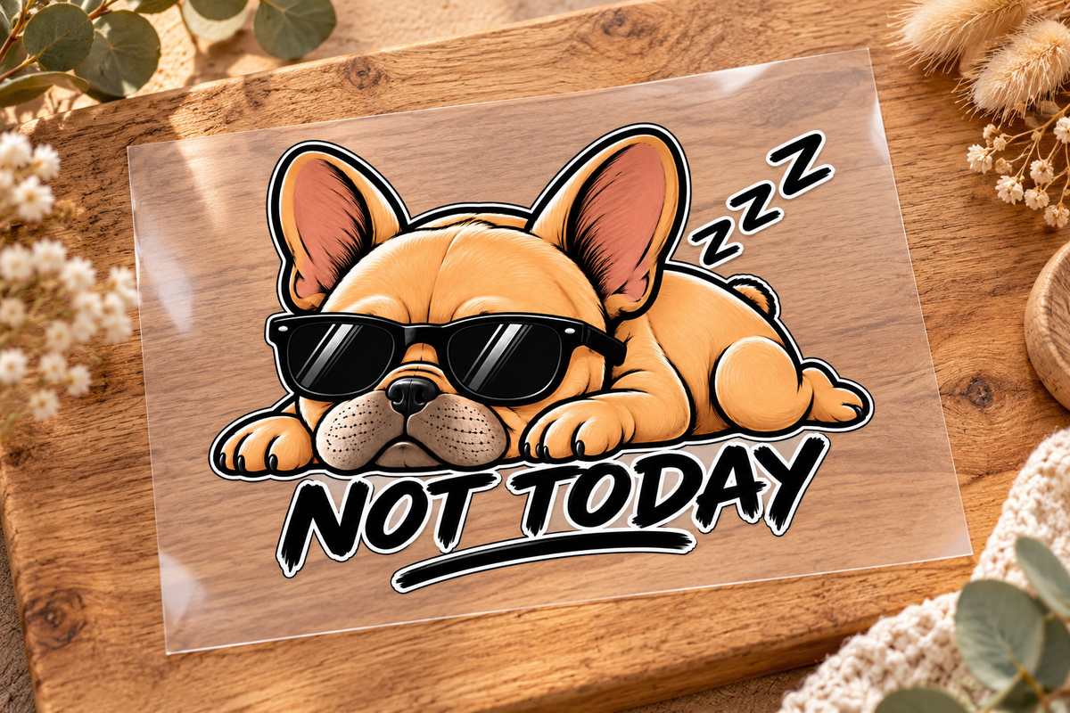 Bügelbild | Not today| Textiltransfer