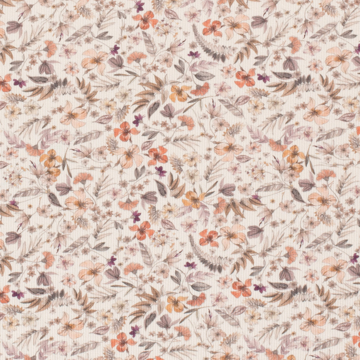 Baumwoll Rib Jersey Blumen