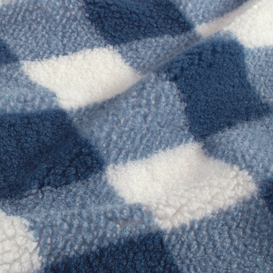 Sherpa Fleece Stoff - Blau