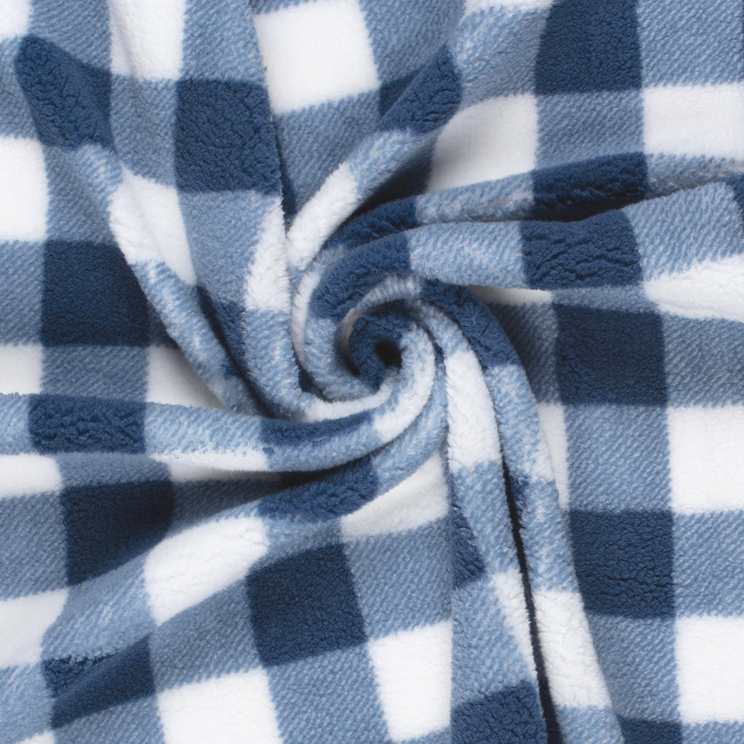 Sherpa Fleece Stoff - Blau