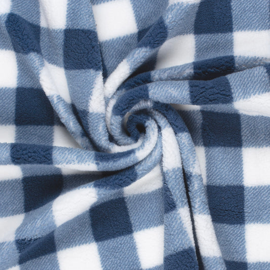 Sherpa Fleece Stoff - Blau