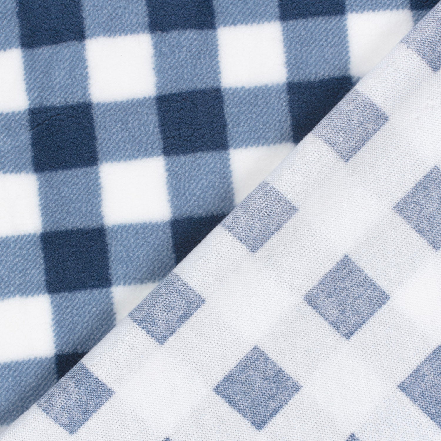 Sherpa Fleece Stoff - Blau