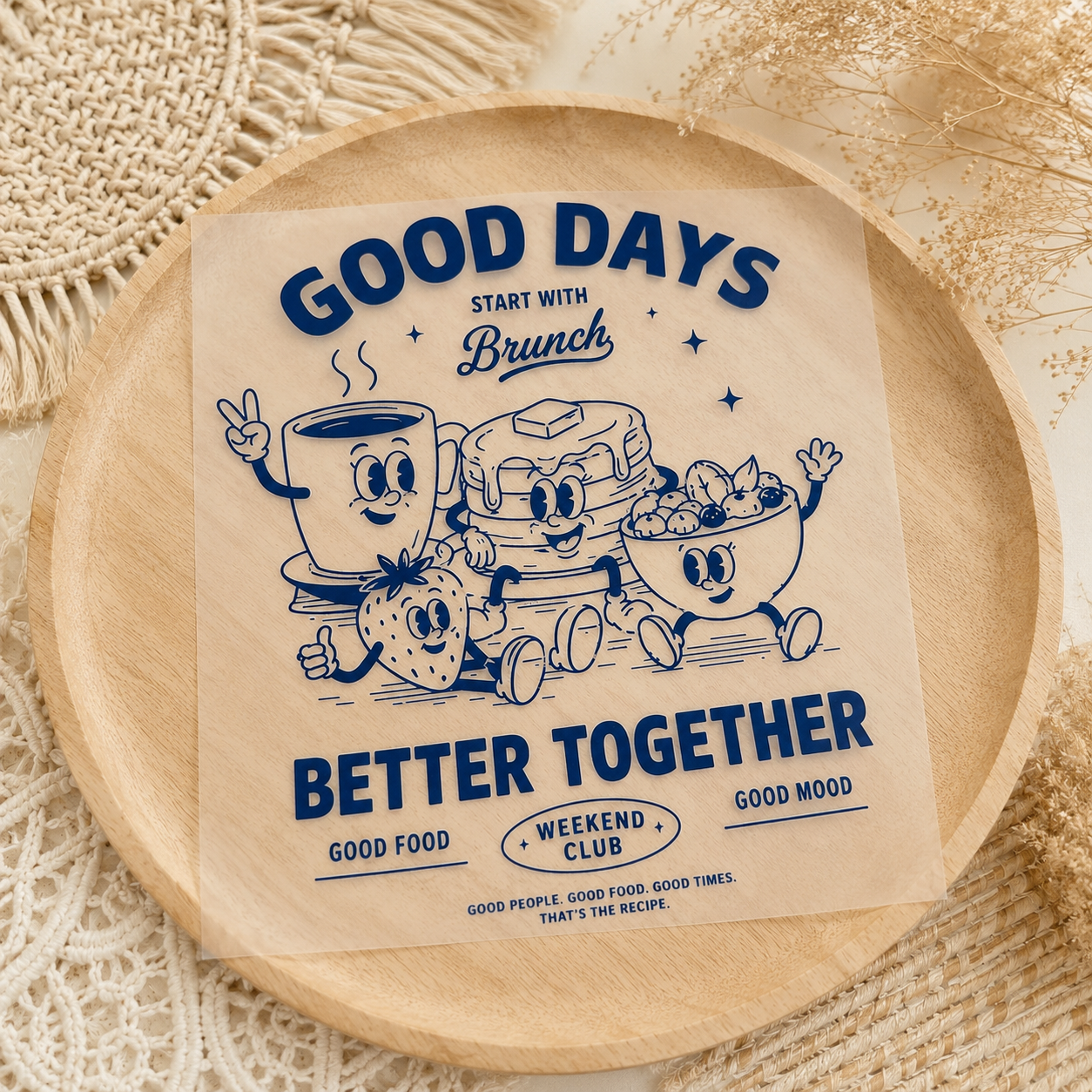 XL Bügelbild - Good days