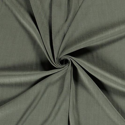 Viskose Leinen Gewebe - Khaki