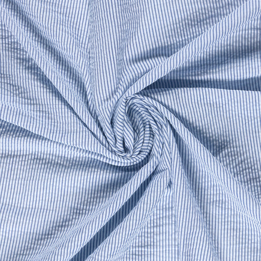 Seersucker Streifen - blau