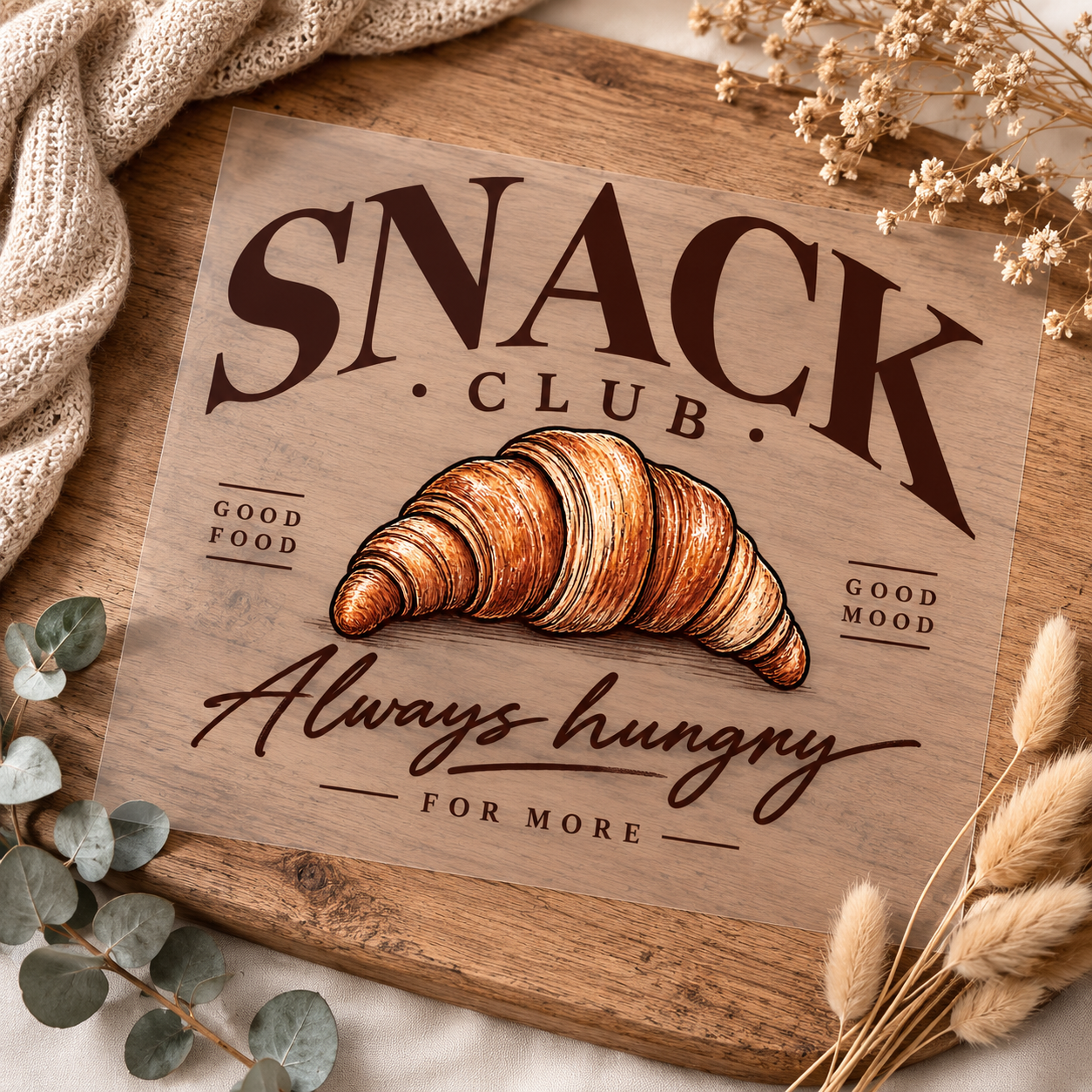 Bügelbild - Snack Club