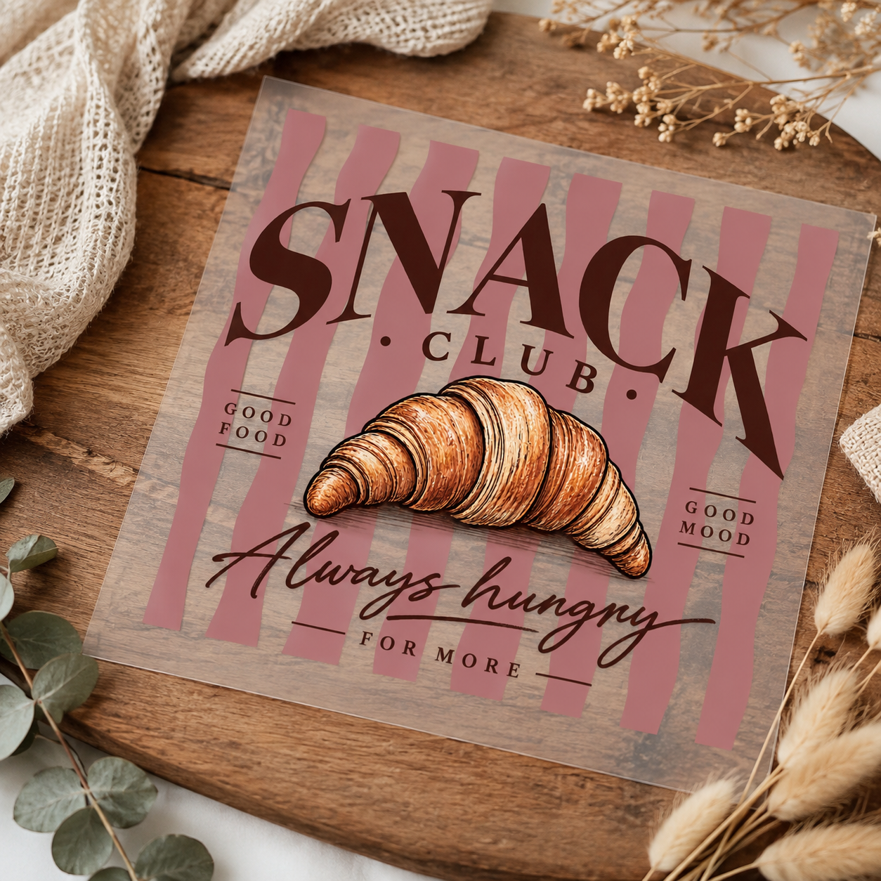 Bügelbild - Snack Club