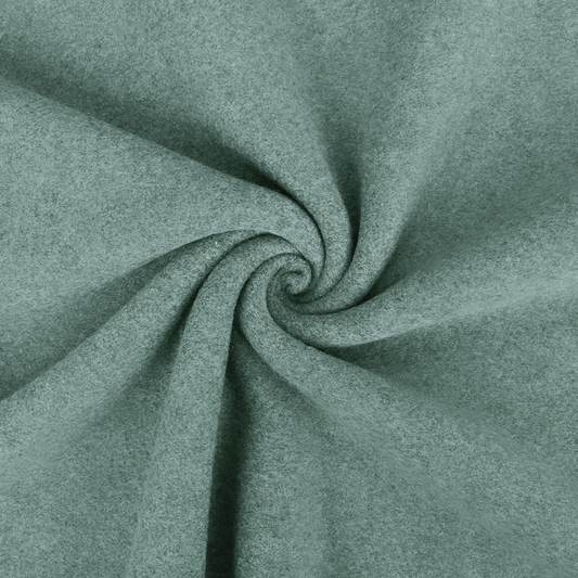 Baumwoll Fleece - Mint meliert