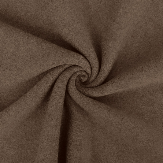 Baumwoll Fleece - Braun meliert