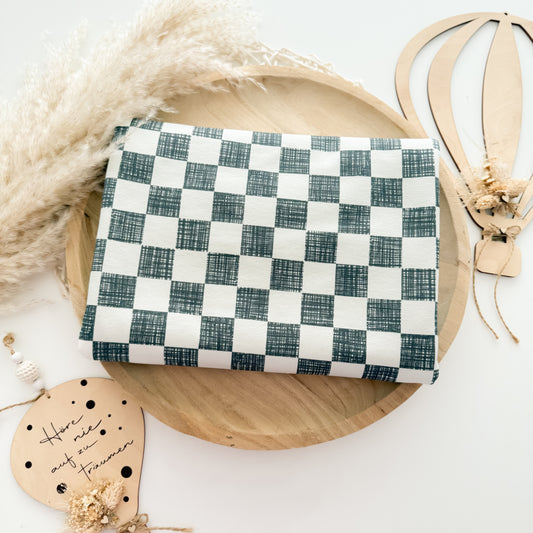 Bio French Terry - Checkerboard schwarz