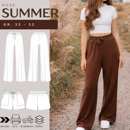 Hose Summer gr. 32 - 52 inkl. Beamer Datei