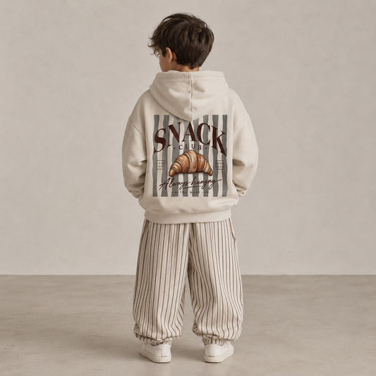 Bügelbild - Snack Club (grau)