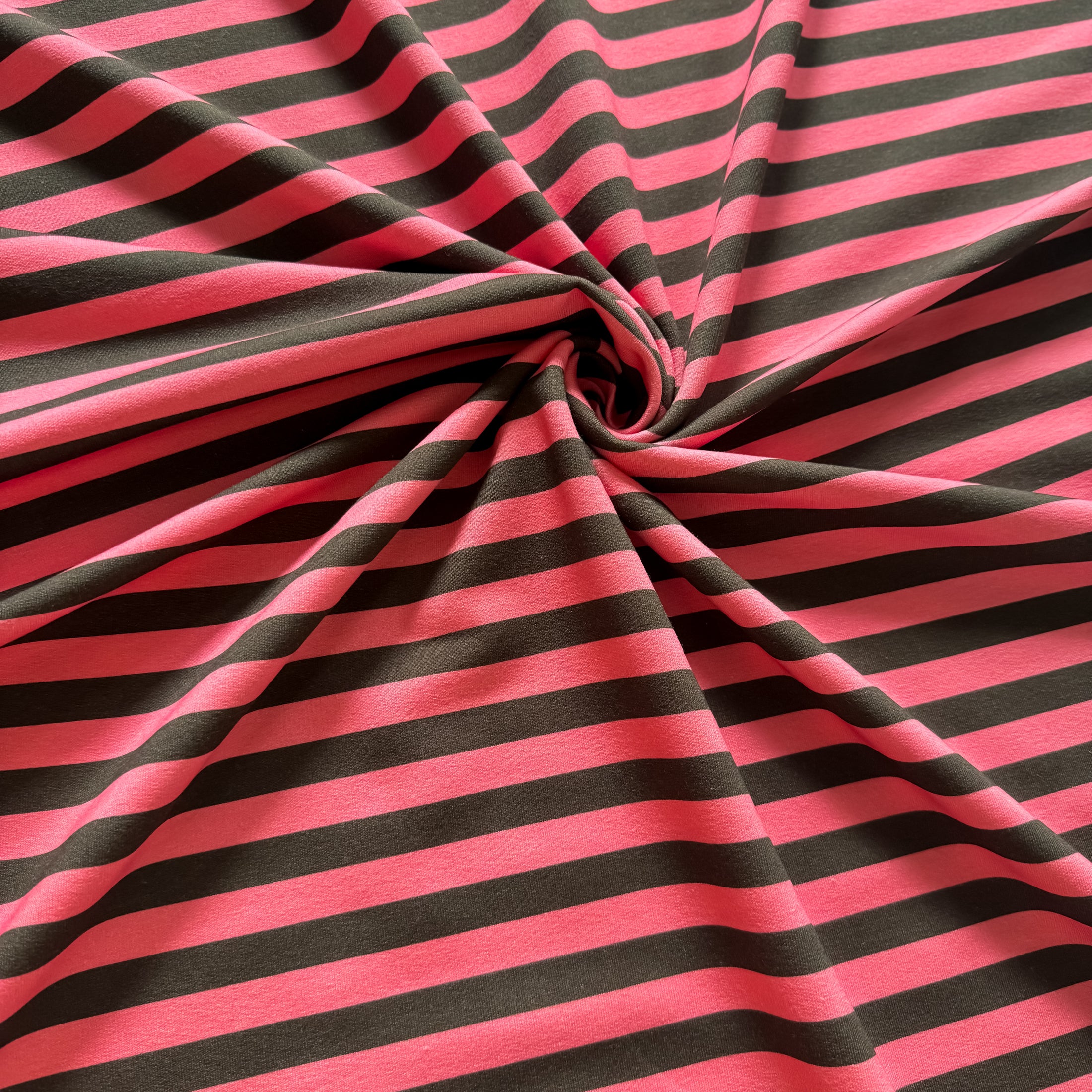 French Terry - coral/schwarz