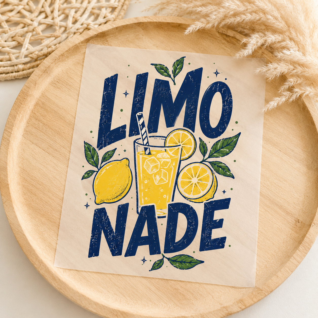 XL Bügelbild - Limonade