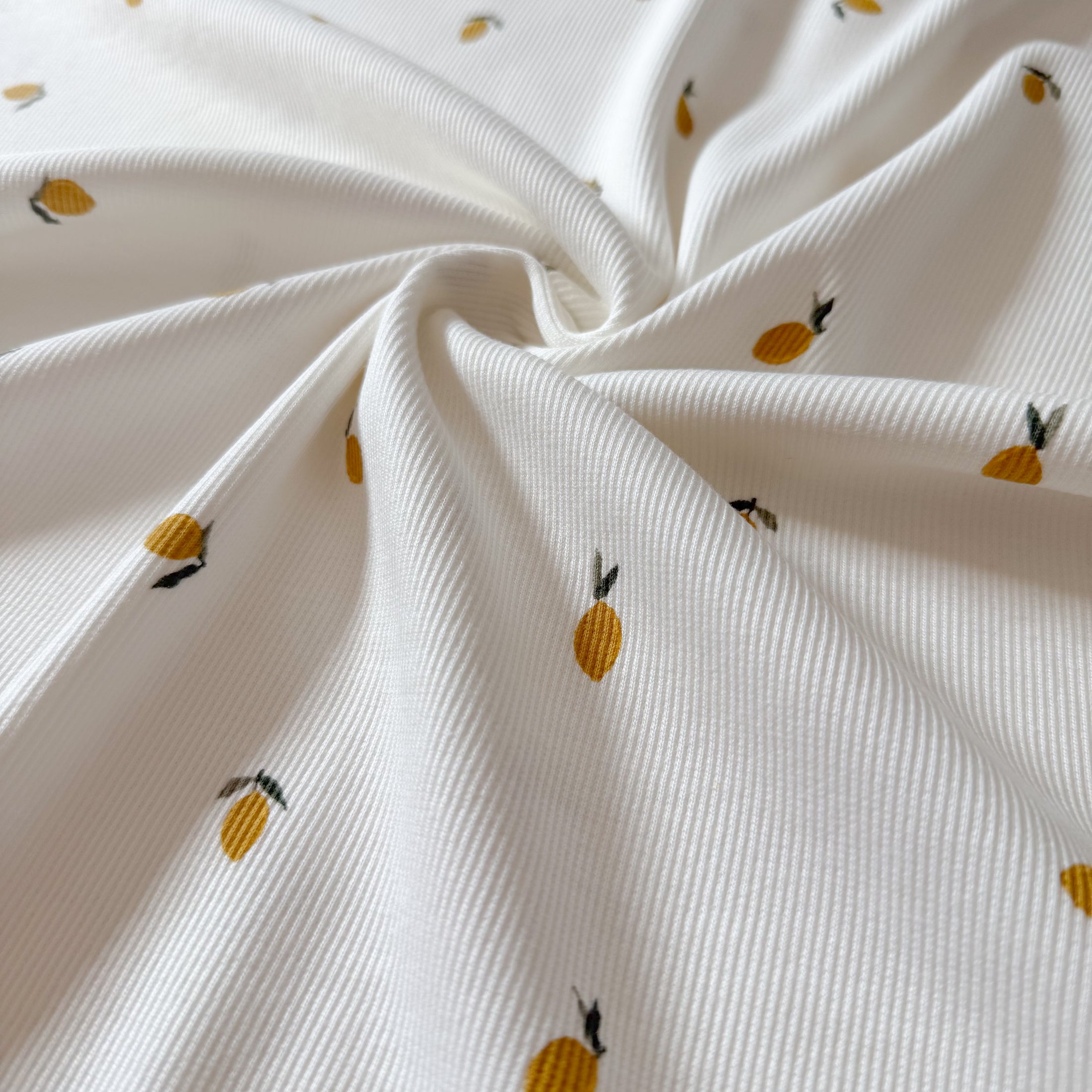 Baumwoll Rib Jersey - Zitronen