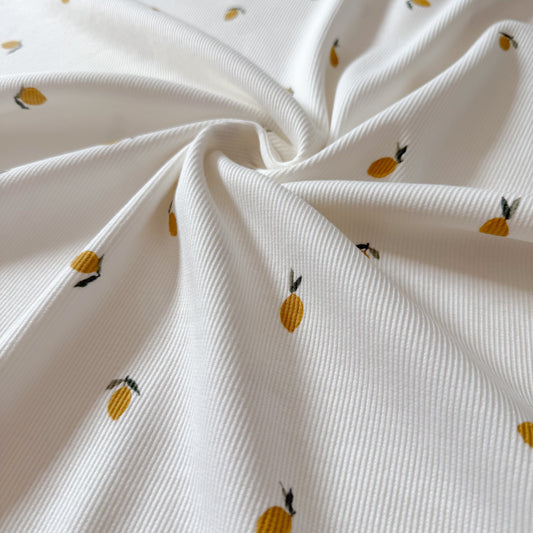 Baumwoll Rib Jersey - Zitronen