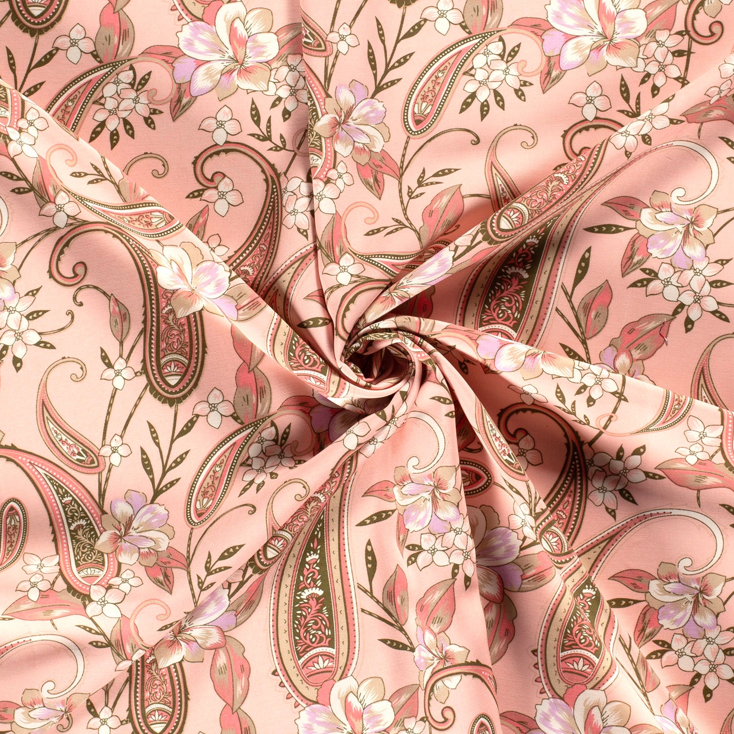 Viscose Twill- Paisley Rosa