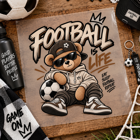 Bügelbild | Football Bear | Textiltransfer