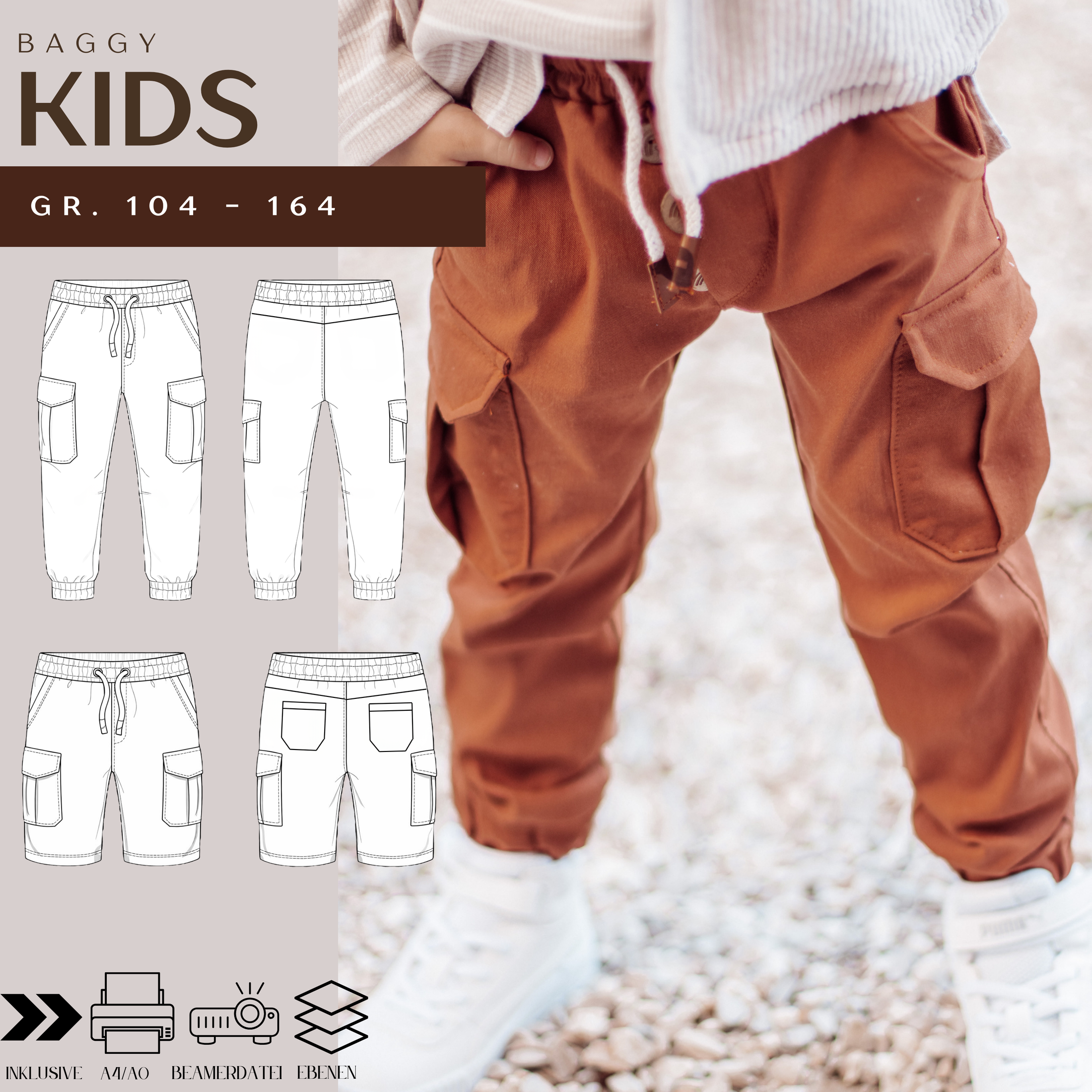 eBook Baggy Kids Gr. 104-164 inkl. A0 und BEAMER Datei