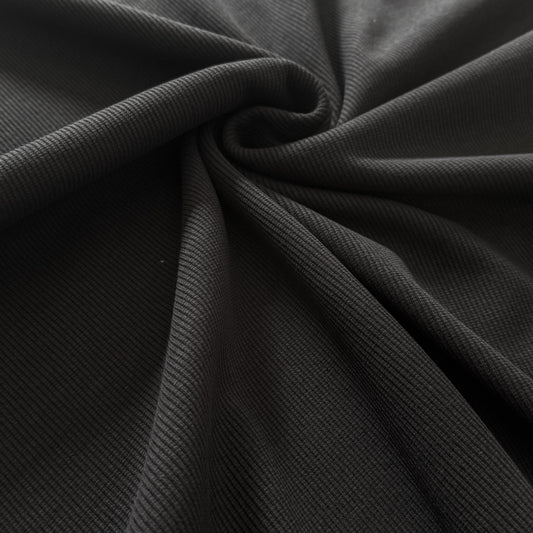Rib jersey Jersey - Schwarz