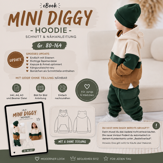 MINI DIGGY Gr. 80 - 164 Inkl. A0