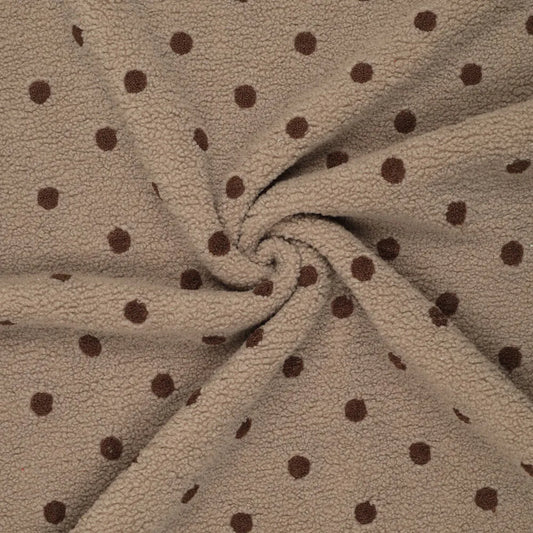 Teddy Stoff | Taupe| Dots