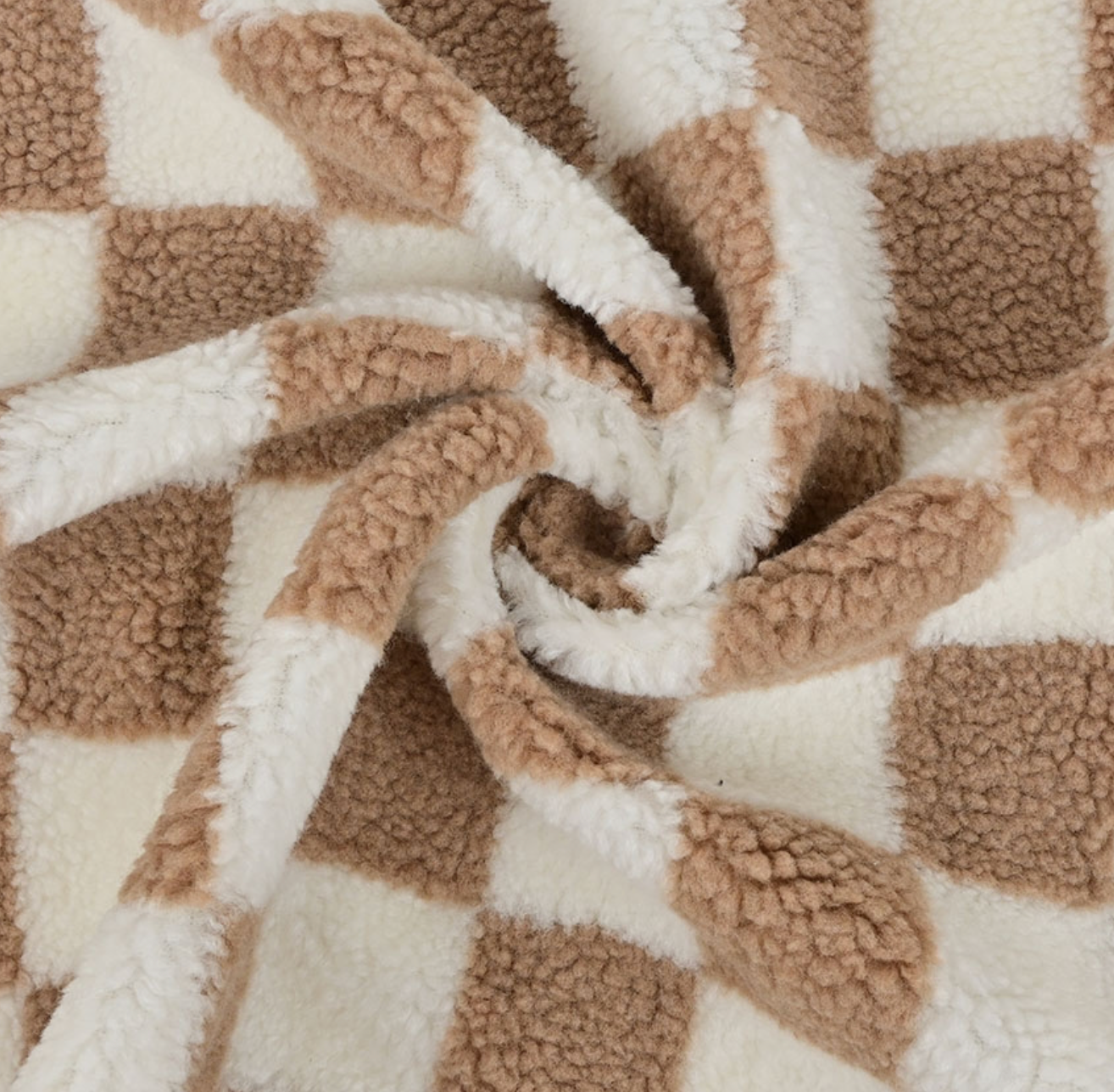Teddy Stoff | Beige | Checkerboard