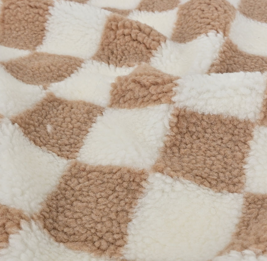 Teddy Stoff | Beige | Checkerboard