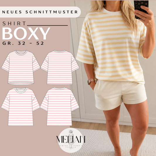 Boxy Shirt Gr. 32 - 52  inkl. Beamer Datei