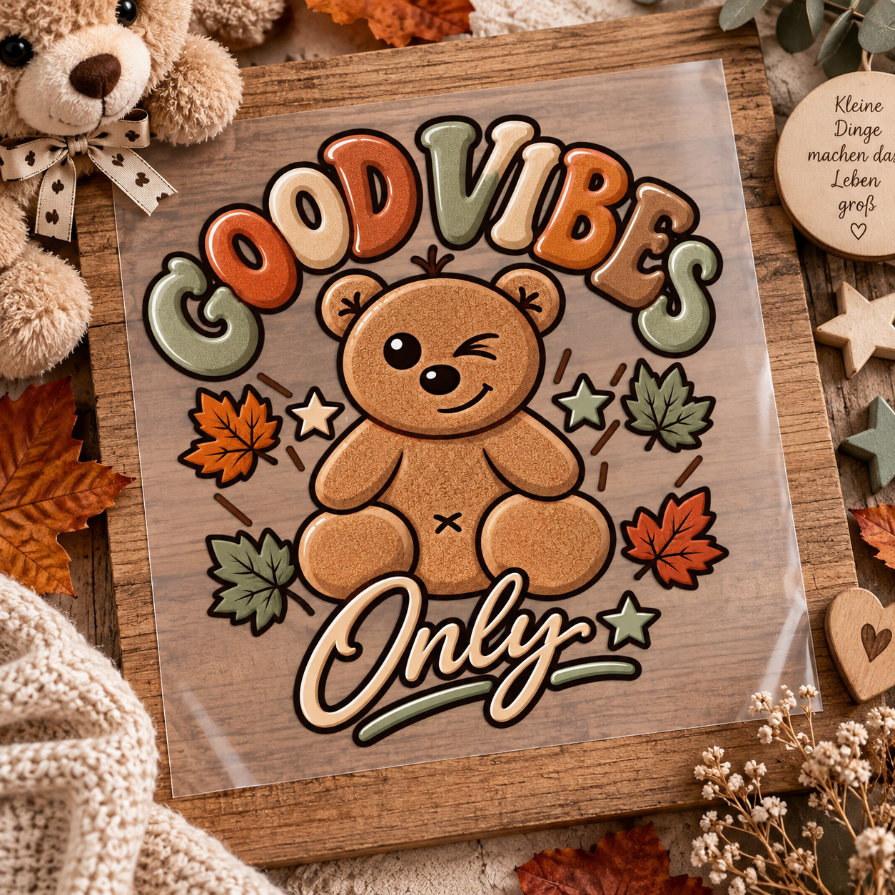 Bügelbild | Good vibes only | Textiltransfer