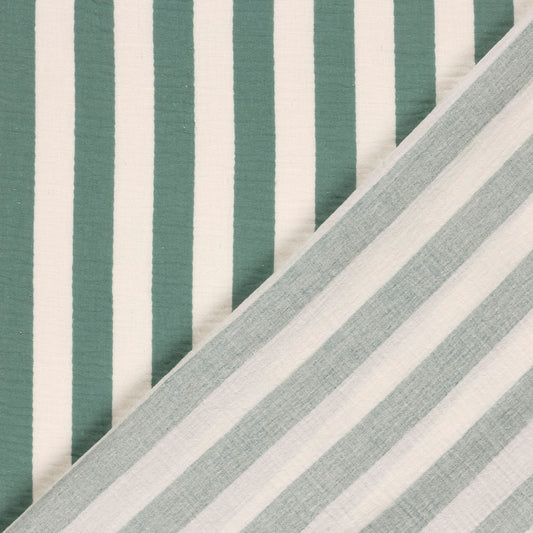 Musselin - Streifen Mint