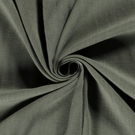 Viskose Leinen Gewebe - Khaki