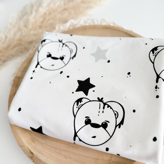 Bio French Terry - Ted black/white