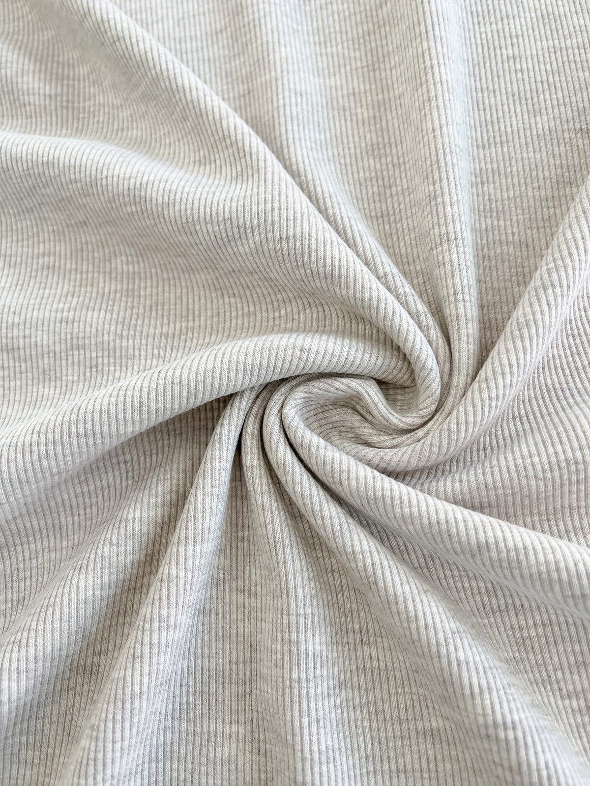 Rib Jersey Beige meliert