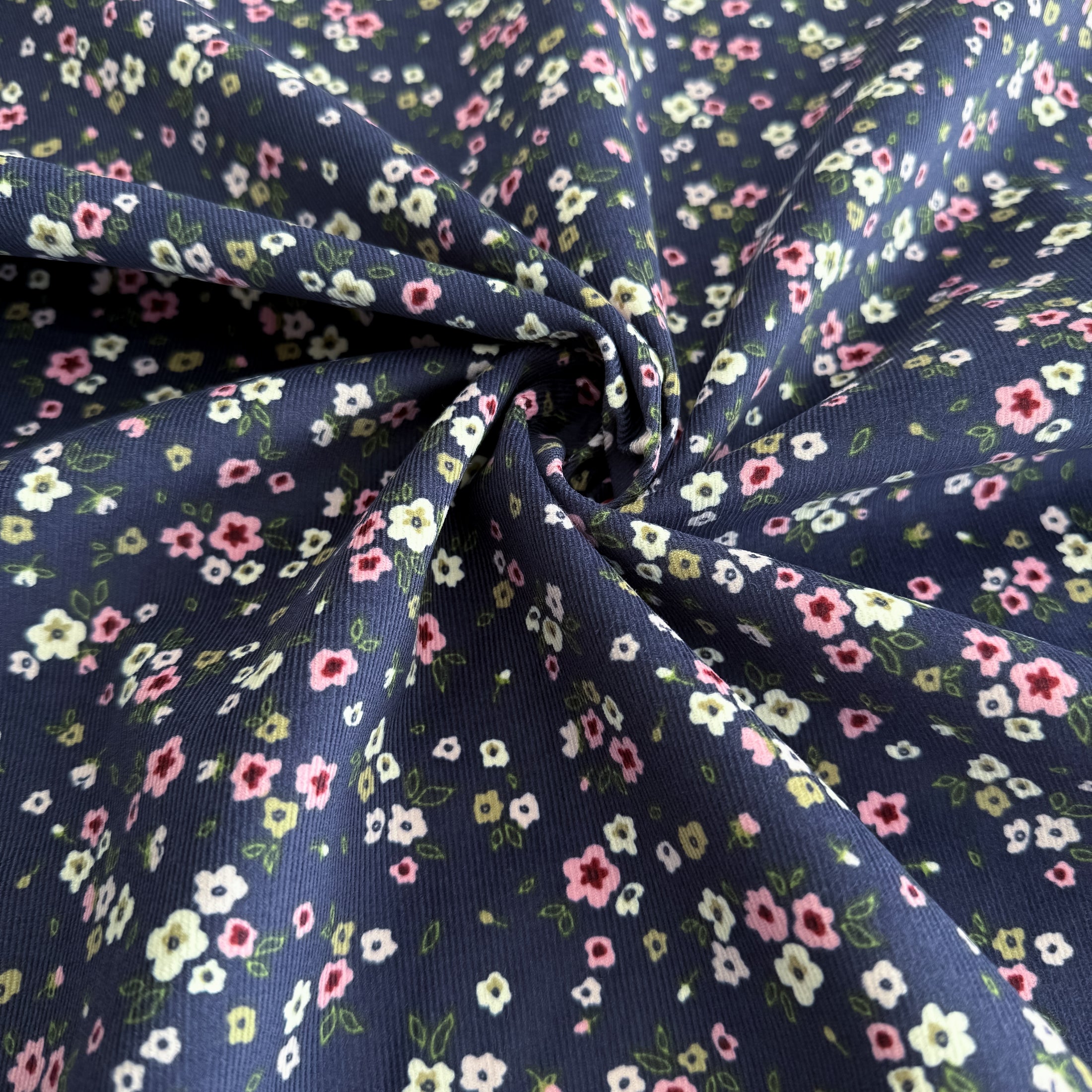 Feincord Stretch - Streublumen