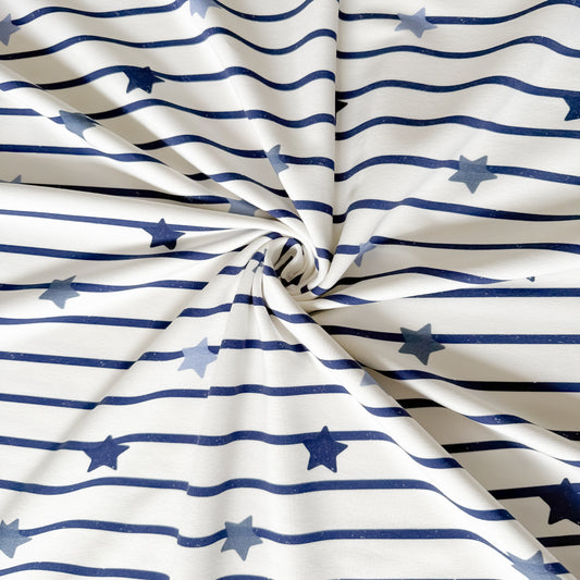 Bio French Terry - Sterne Blau