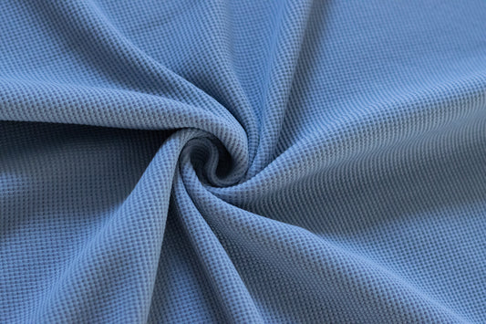 Waffelstrick Jersey - Blau