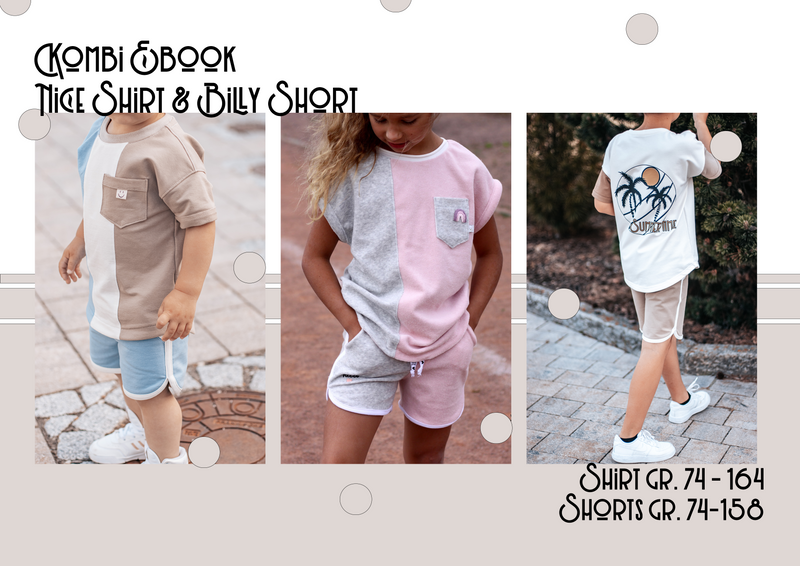 Kombi ebook Nice Shirt Gr. 74-164 und Billy Shorts 74-158