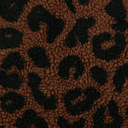 Teddy Stoff | Braun | großes Muster