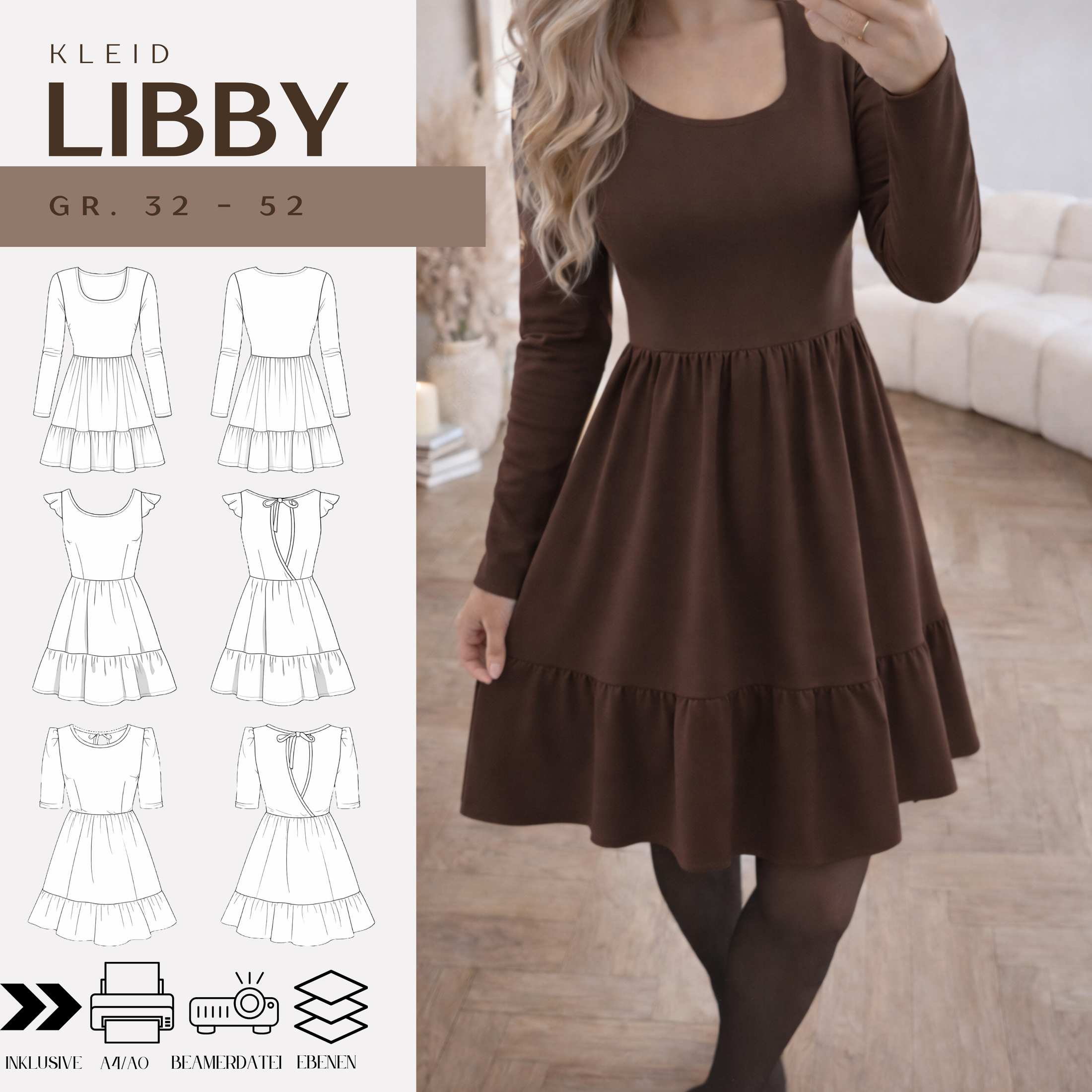 Stufenkleid Libby 32-52 inkl. Beamer Datei