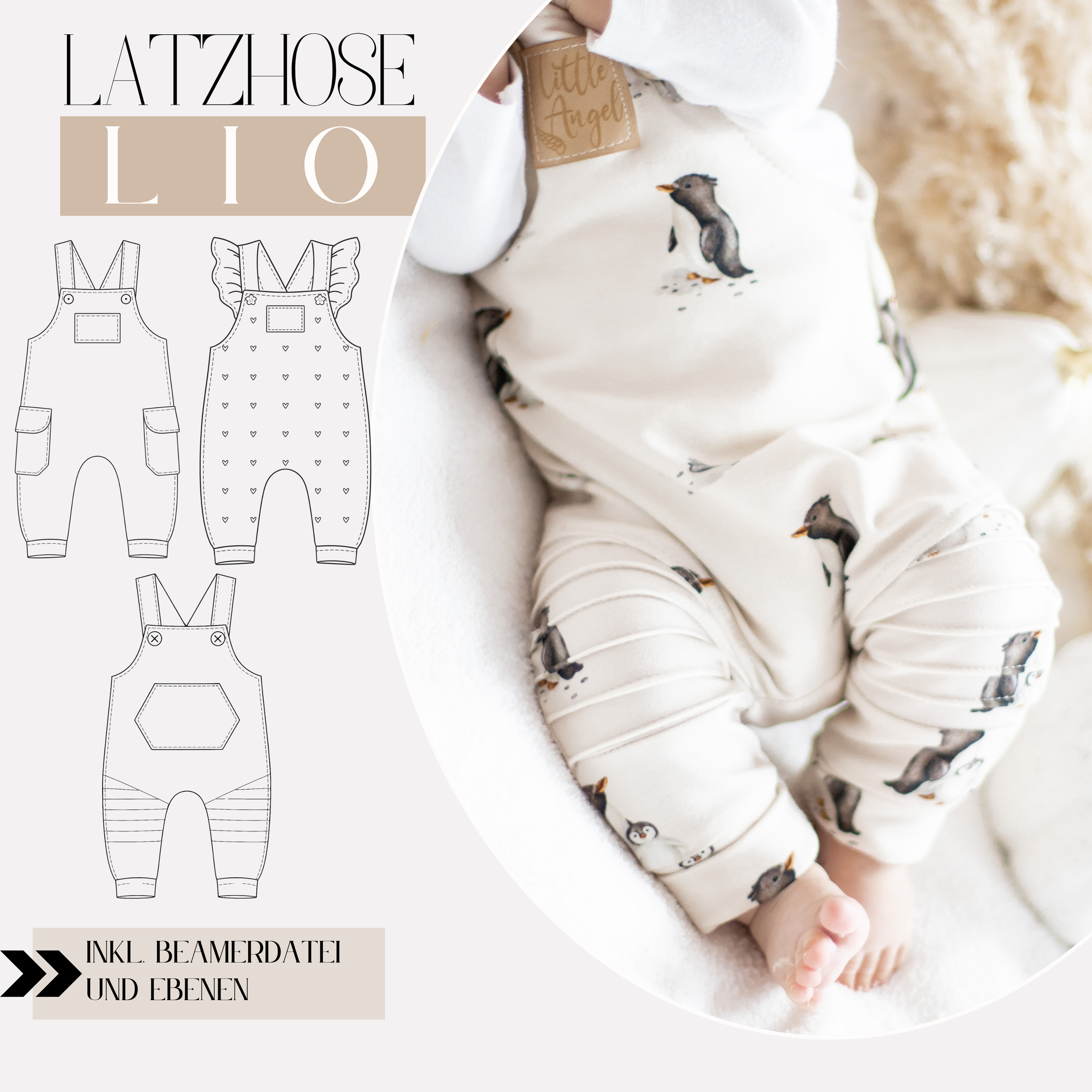 ebook Latzhose Lio Gr. 50 - 104 inkl. Beamer Datei